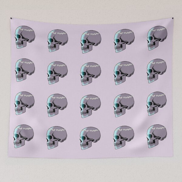 Item preview, Skull with daisy crown designed and sold by artbyemme.