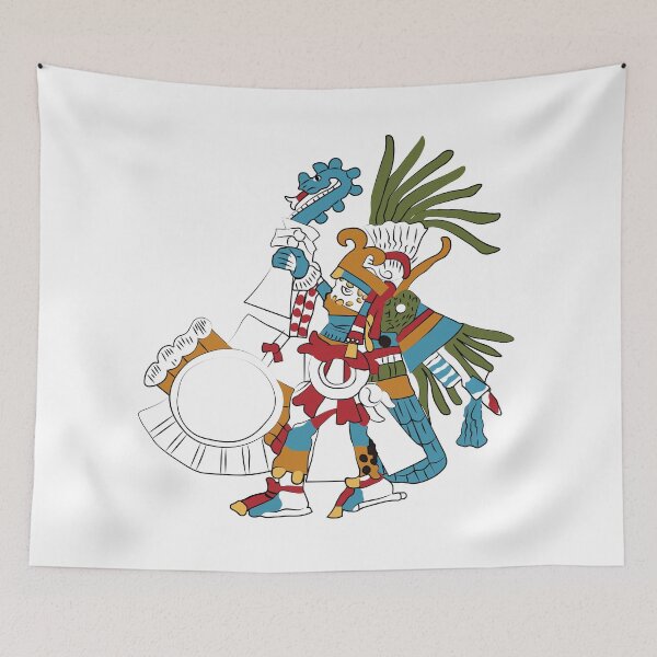 Item preview, Huitzilopochtli - Illustration of the Aztec God of the Sun and War designed and sold by escarabajdesign.