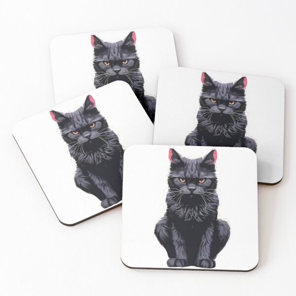 Item preview, Black Cat, Badass Cat, Cat, Badass, designed and sold by GOLDENGARDENART.