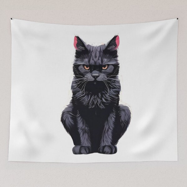 Item preview, Black Cat, Badass Cat, Cat, Badass, designed and sold by GOLDENGARDENART.