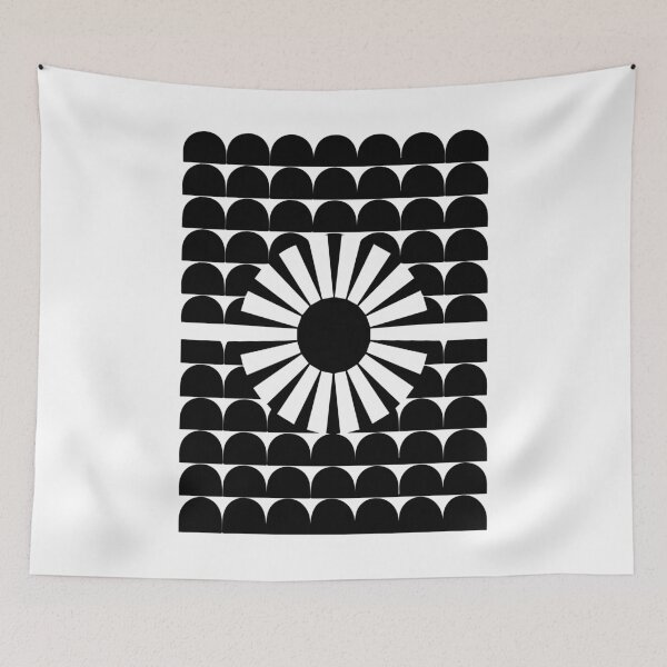 Item preview, Bold Black and White Geometric Flower Design designed and sold by OpalEllery.