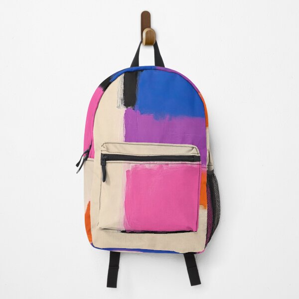 Item preview, Minimalism Vivid Abstract Painting Pink Orange Black Blue designed and sold by ArtHouseNiklas.