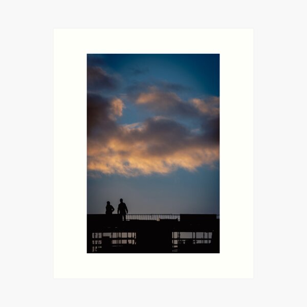 Item preview, Sunset on a construction site Wroclaw designed and sold by MerryStomps.