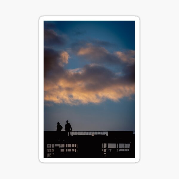 Item preview, Sunset on a construction site Wroclaw designed and sold by MerryStomps.