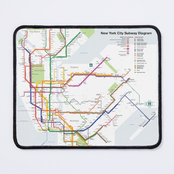 Vista previa del artículo con la obra «Mapa del metro de la ciudad de Nueva York», diseñado y vendido por abbazabba.