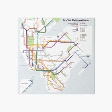 Artikel-Vorschau von U-Bahn-Karte von New York City, designt und verkauft von abbazabba.
