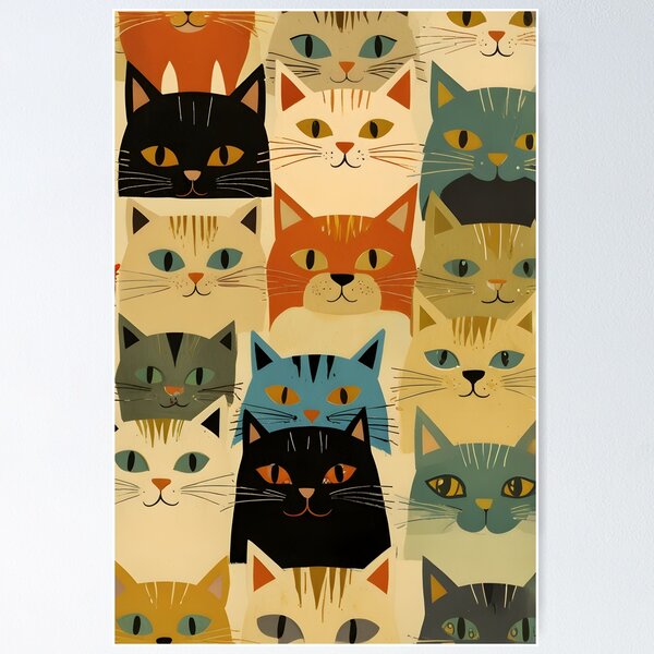 Item preview, Rustic cats 1 designed and sold by disturbedrod.