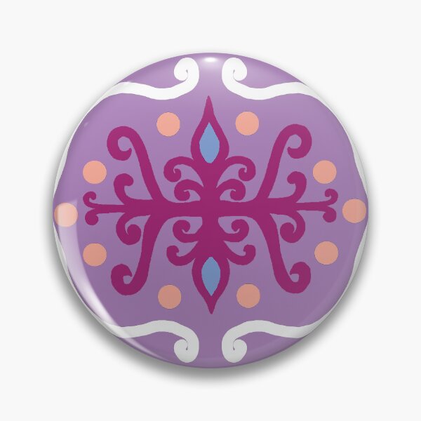 Artikelvorschau, Retro Damast Wirbel Muster in Mauve, Orange und Immergrün Blau entworfen und verkauft von scome.