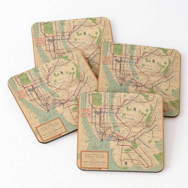 Item preview, New York City Subway Map 1954 designed and sold by abbazabba.
