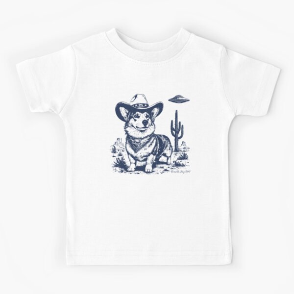 Item preview, Vintage Funny 90s Western Cowboy Corgi Ufo designed and sold by BRVART.
