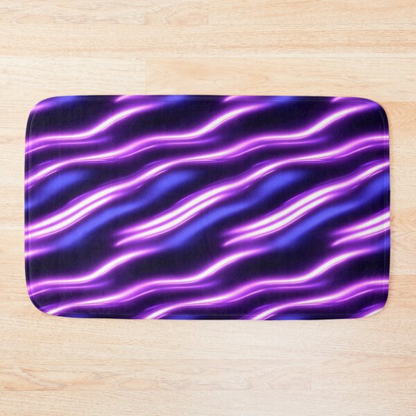 Item preview, Neon Glowing Waves on Dark Background designed and sold by patternicco.