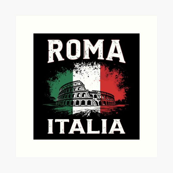Artikel-Vorschau von Roma Italia Colosseum Flagge Vintage Reisen, designt und verkauft von Quirky Shirts.