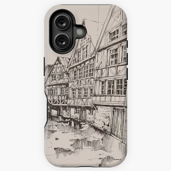 Item preview, wooden old town designed and sold by SKETCHY & GRAPHIC.