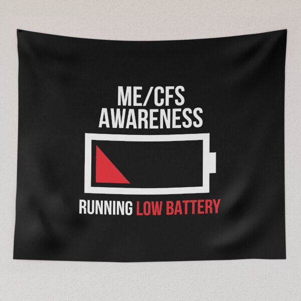 Item preview, ME/CFS AWARENESS - RUNNING LOW BATTERY - White designed and sold by Darling DeDe.