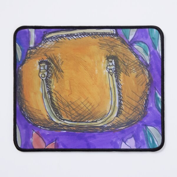 Item preview, Orange bag with flowery background  designed and sold by becky43art.