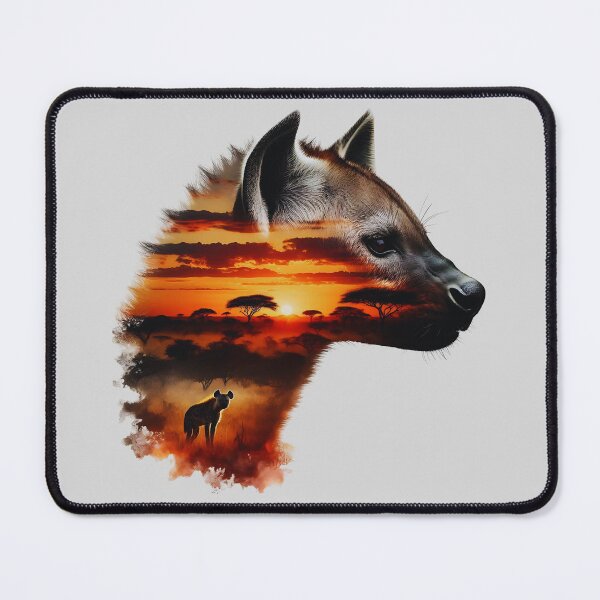 Item preview, Hyena & African Savanna – Double Exposure Wildlife Art designed and sold by Dino-Lune.