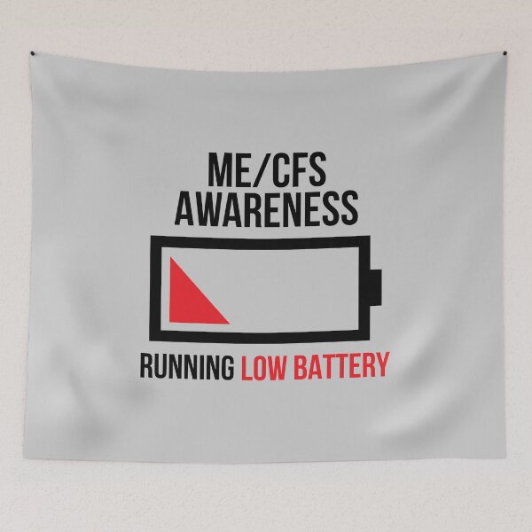 Item preview, ME/CFS AWARENESS - RUNNING LOW BATTERY - Black designed and sold by Darling DeDe.