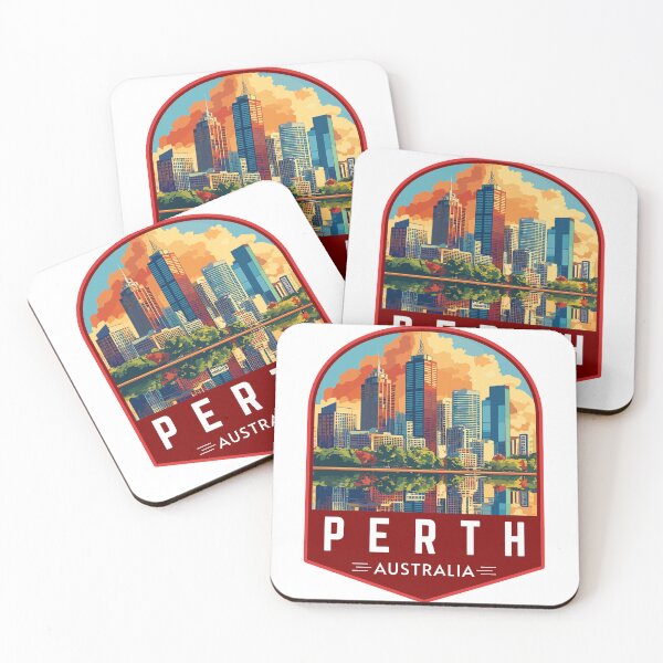 Item preview, Perth in Western Australia Retro Art Travel Emblem designed and sold by MaateoDesign.