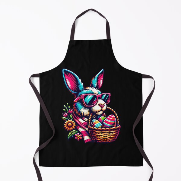 Artikelvorschau, Osterhase mit Blumen und Osterkorb entworfen und verkauft von MaxOutDesign.
