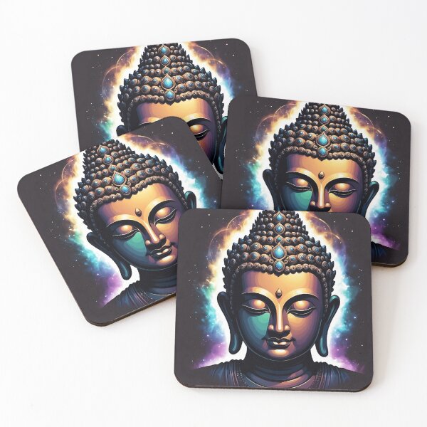 Item preview, Buddha and lotus in a multicolored universe designed and sold by Danh Style.