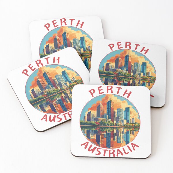 Item preview, Perth in Western Australia Vector Art Travel Badge designed and sold by MaateoDesign.