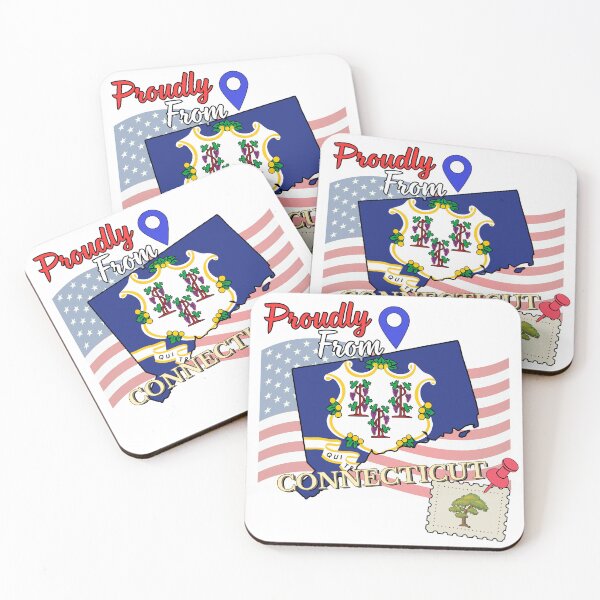 Item preview, Proudly from Connecticut - USA state design designed and sold by PHRASEandSTYLE.