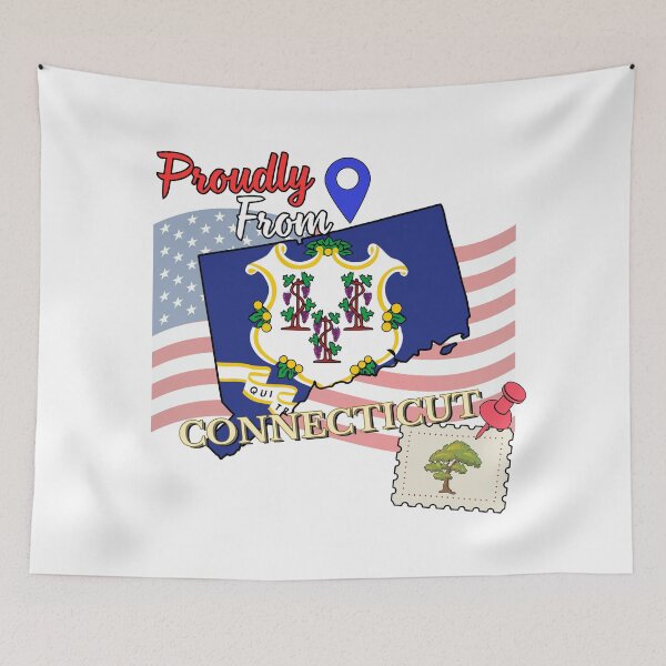 Item preview, Proudly from Connecticut - USA state design designed and sold by PHRASEandSTYLE.