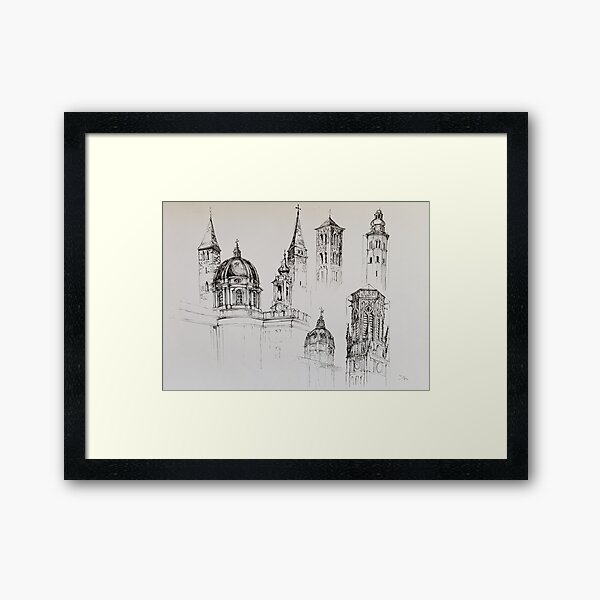 Item preview, church towers designed and sold by SKETCHY & GRAPHIC.