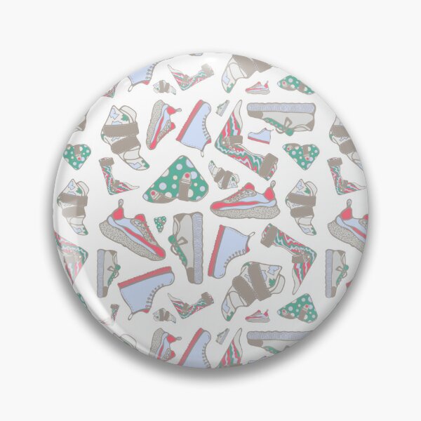 Item preview, Cute shoes and orthotics. Repeating footwear pattern. Inclusive design. TAN GREEN PINK designed and sold by LayerCakeDigDes.