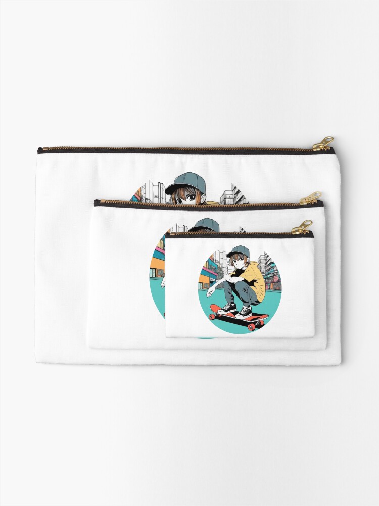 Thumbnail 2 of 4, Zipper Pouch, Skater designed and sold by Coloradodrawing.