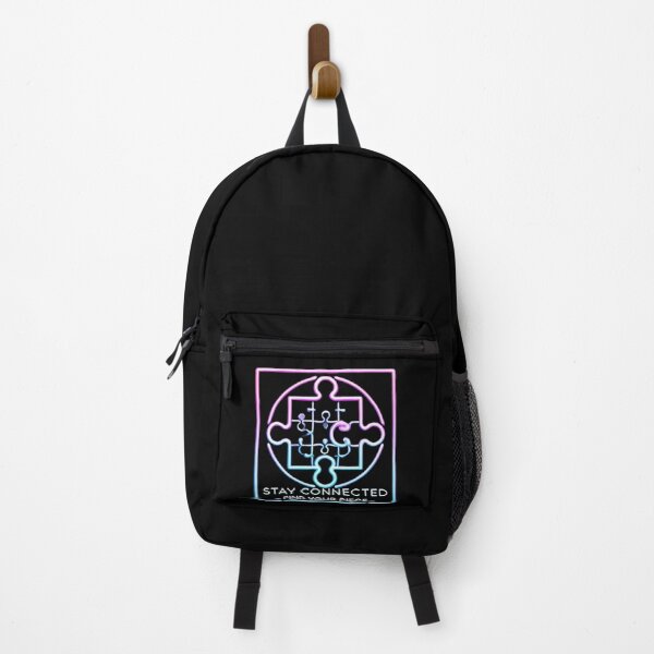 Item preview, Neon Puzzle Piece - Stay Connected designed and sold by WakeUpYourBrain.