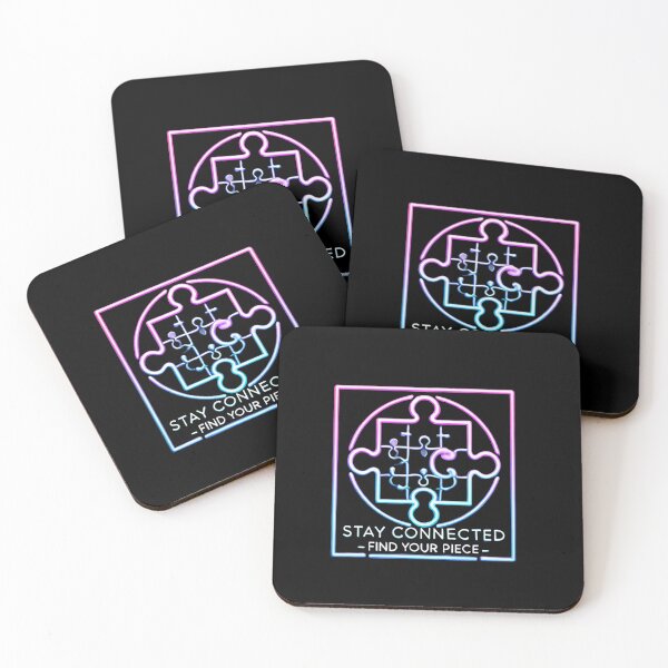 Item preview, Neon Puzzle Piece - Stay Connected designed and sold by WakeUpYourBrain.