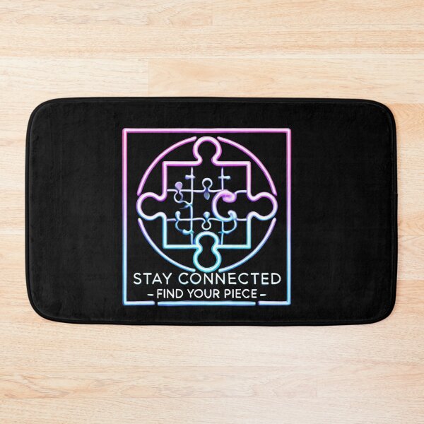 Item preview, Neon Puzzle Piece - Stay Connected designed and sold by WakeUpYourBrain.
