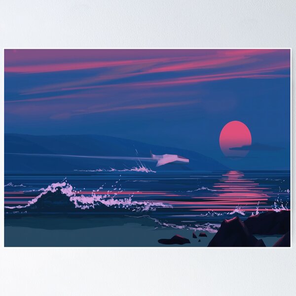 Item preview, Hiroshi Nagai Vaporwave Art Print designed and sold by htanart.