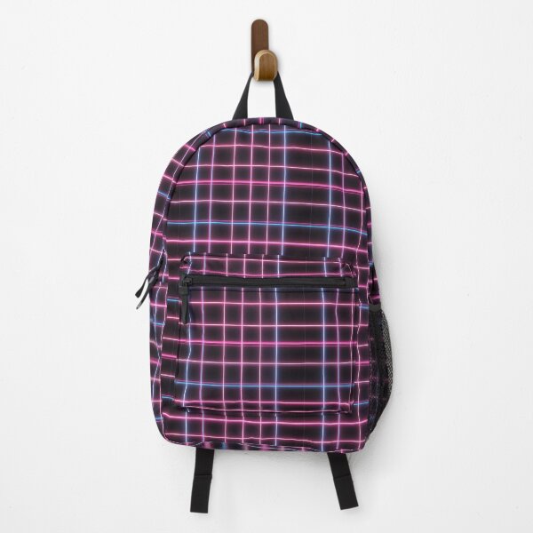 Item preview, Retro Neon Grid on Black Background designed and sold by patternicco.