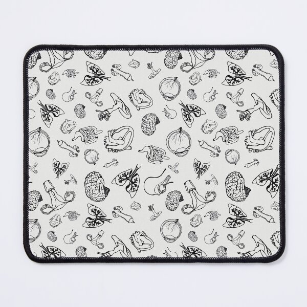 Item preview, Body parts repeating pattern. BLACK AND WHITE designed and sold by LayerCakeDigDes.