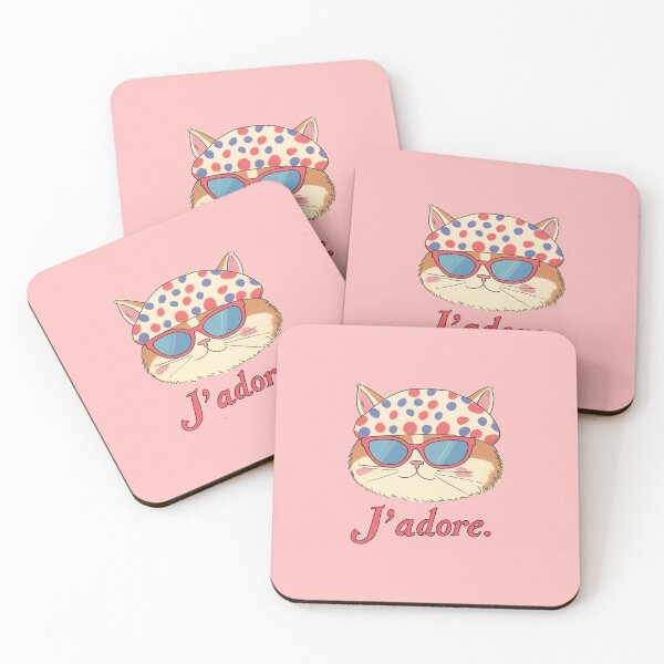 Item preview, Preppy Aesthetic Cool Cat - J'adore French Vintage Style designed and sold by livein105.