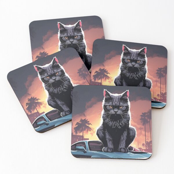 Item preview, Black Cat, Badass Cat, Cat, Badass, designed and sold by GOLDENGARDENART.