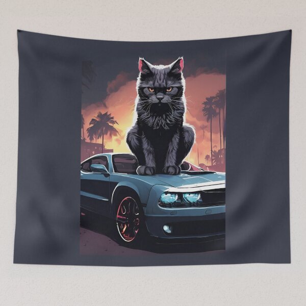 Item preview, Black Cat, Badass Cat, Cat, Badass, designed and sold by GOLDENGARDENART.