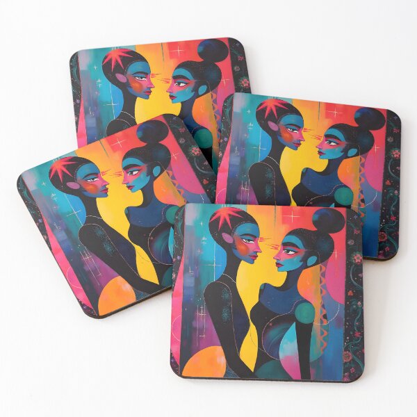 Item preview, Surreal Cubist Encounter – Male & Female Duality designed and sold by El Alkimizta Art Store.