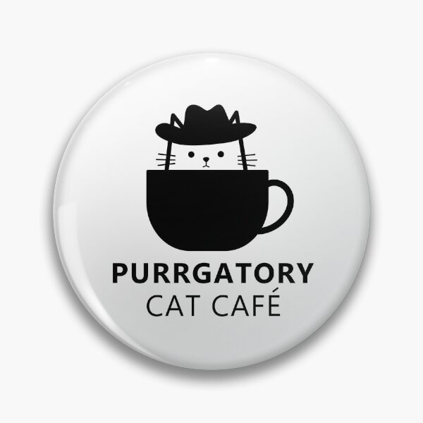 Item preview, Purrgatory Cat Cafe with hat center designed and sold by purgatorycatcafe.