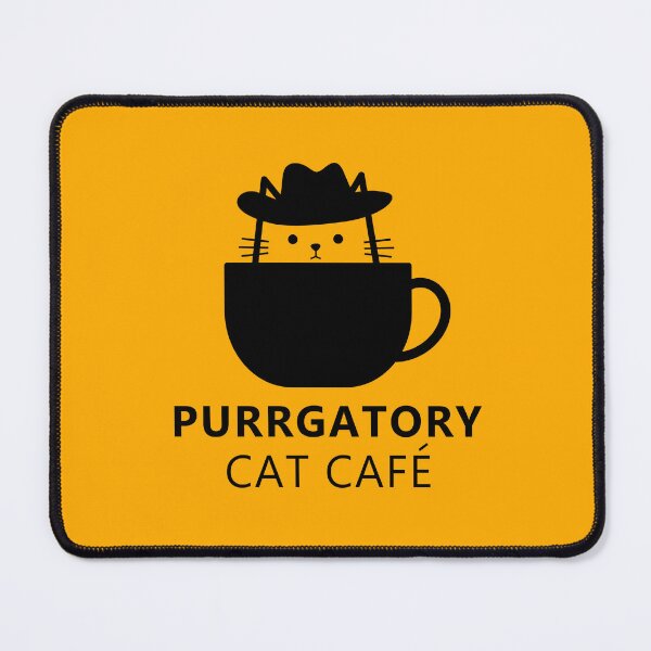 Item preview, Purrgatory Cat Cafe with hat center designed and sold by purgatorycatcafe.