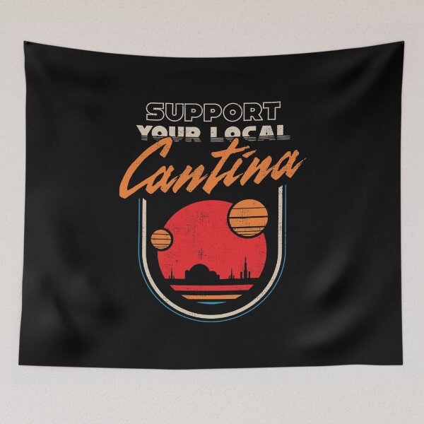 Item preview, Support Your Local Cantina - Sci-Fi Retro Bar  designed and sold by sachpica.