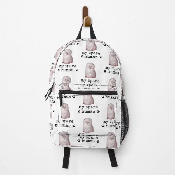 Item preview, Funny Scottish Fold Kitty – "My Spare Human" Cute Cat Lover Design designed and sold by Fredster1966.