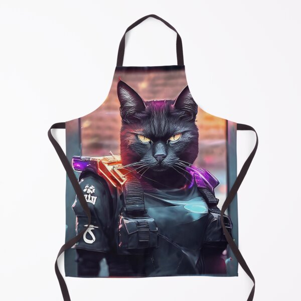 Item preview, Black Cat, Badass Cat, Cat, Badass, cats designed and sold by GOLDENGARDENART.