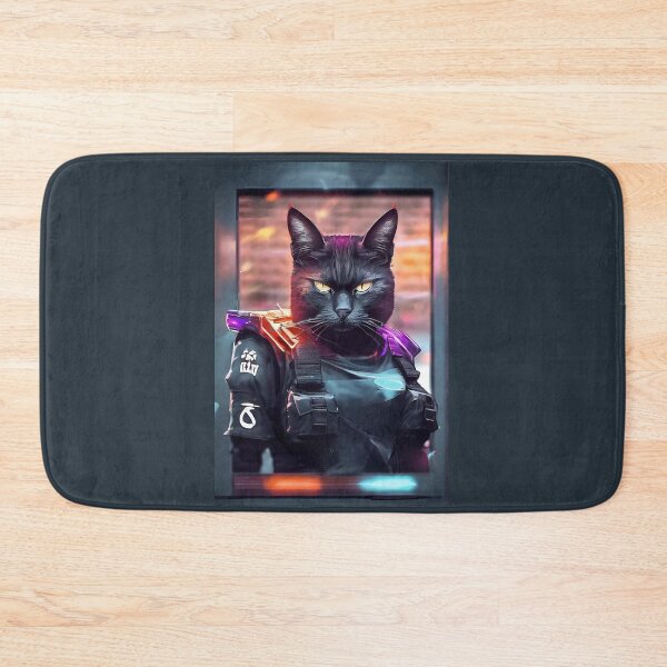 Item preview, Black Cat, Badass Cat, Cat, Badass, cats designed and sold by GOLDENGARDENART.