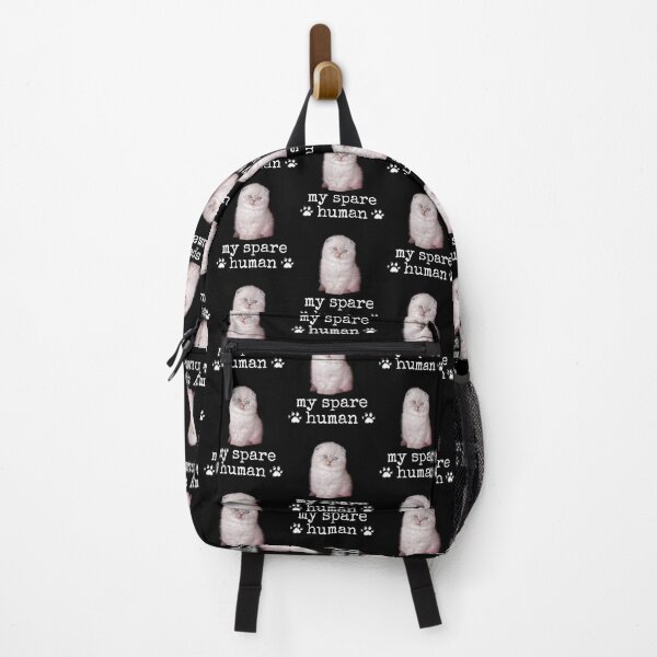 Item preview, Funny Scottish Fold Kitty – "My Spare Human" Cute Cat Lover Design designed and sold by Fredster1966.