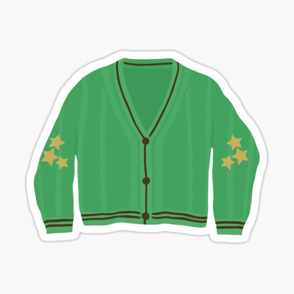 Item preview, green & gold cardigan designed and sold by Camille Albers.