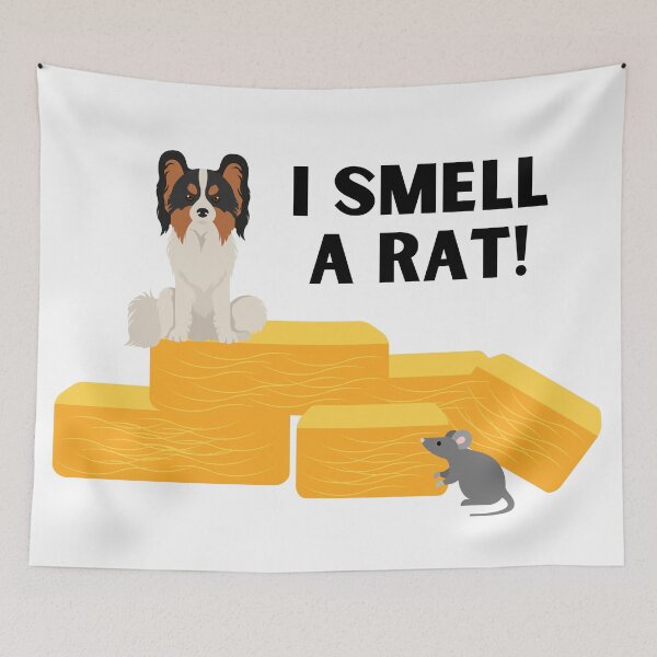 Item preview, Papillon I Smell A Rat Barn Hunt designed and sold by Mop Dog Designs.
