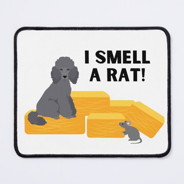 Item preview, Gray Poodle I Smell A Rat Barn Hunt designed and sold by Mop Dog Designs.